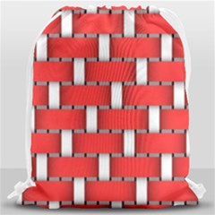 Weave And Knit Pattern Seamless Background Wallpaper Drawstring Bag (large)