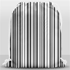 Barcode Pattern Drawstring Bag (large)