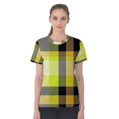 Tartan Abstract Background Pattern Textile 5 Women s Cotton Tee