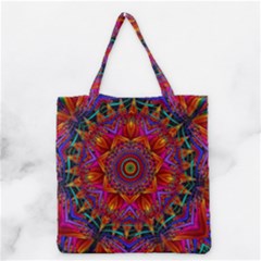 Kaleidoscope Pattern Ornament Grocery Tote Bag