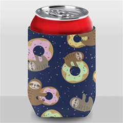 Cute Sloth With Sweet Doughnuts Can Holder