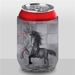 Wonderful Black And White Horse Can Holder