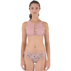 Flower Peach Blossom Perfectly Cut Out Bikini Set