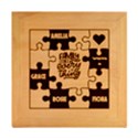 Puzzle 5 names Wood Photo Frame Cube View2