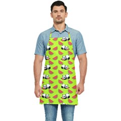 Watermelon Panda Background Wallpaper Kitchen Apron