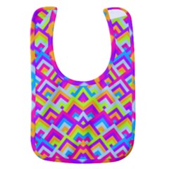Colorful Trendy Chic Modern Chevron Pattern Baby Bib