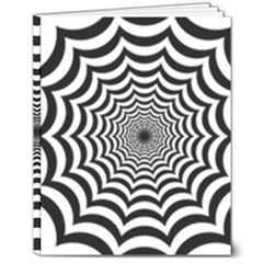 Spider Web Hypnotic 8  X 10  Hardcover Notebook