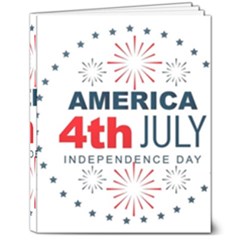 Independence Day Usa 8  X 10  Hardcover Notebook