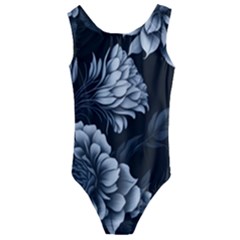 Pattern Flower Design Nature Kids  Cut-out Back One Piece Swimsuit