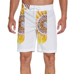 Epilepsy Awareness T- Shirt Epilepsy Awareness Sunflower My Brain Waves T- Shirt Men s Beach Shorts