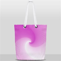 Abstract Spiral Pattern Background Full Print Rope Handle Tote (small)