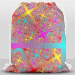Geometric Abstract Colorful Drawstring Bag (large)