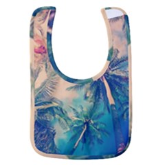 Palm Trees Beauty Nature Clouds Summer Baby Bib