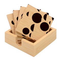 Abstract Dots Colorful Bamboo Coaster Set