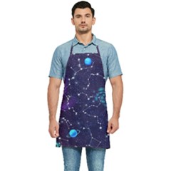 Realistic Night Sky With Constellations Kitchen Apron