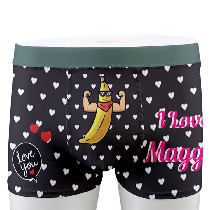 Personalized Heart Pattern Name Boxers Men s Boxer Briefs