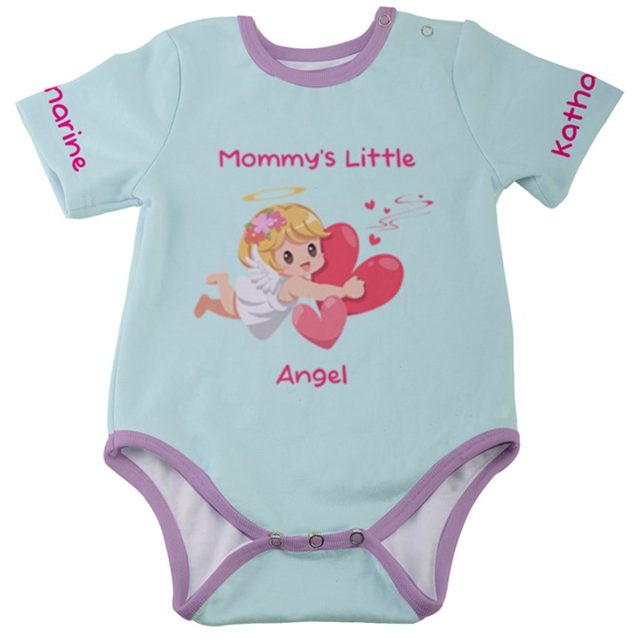 Personalized Angel Name Baby Short Sleeve Bodysuit Baby Short Sleeve Bodysuit