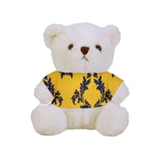 Yellow Regal Filagree Pattern Full Print Cuddly Teddy Bear