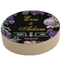 Personalized Married Save th Date Floral Name Any Text Wooden Bottle Opener Wooden Bottle Opener (Round) View1