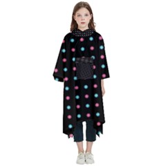 Pattern Dots Wallpaper Seamless Kids  Hooded Rain Ponchos