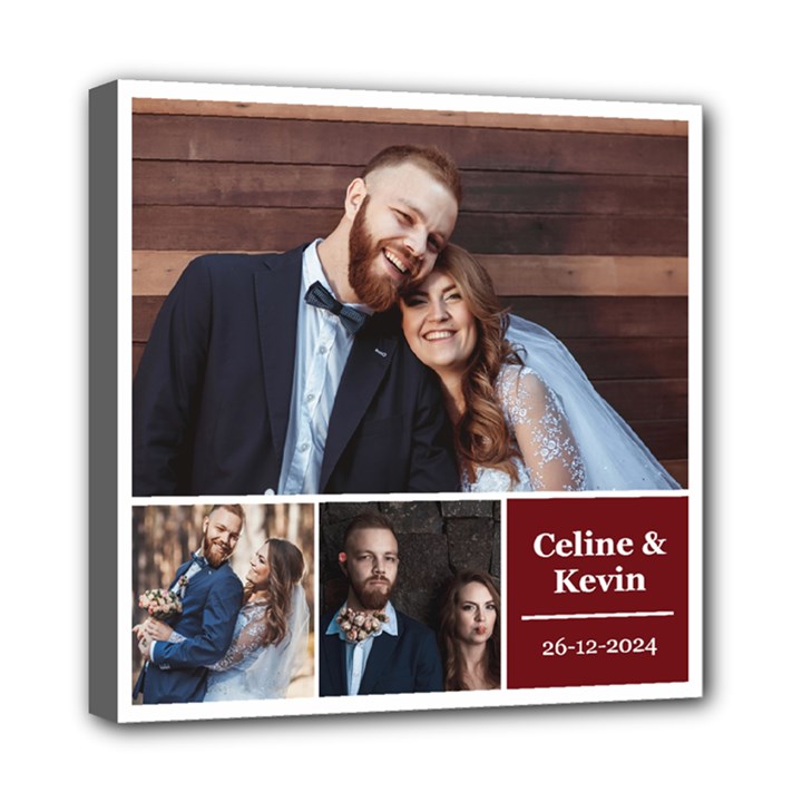Personalized Photo Any Text Name Canvas 8  x 8  Mini Canvas 8  x 8  (Stretched)