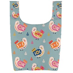 Cute Bird Pattern Foldable Shopping Bag