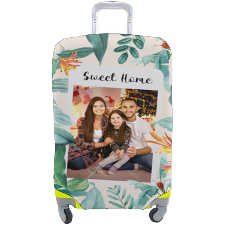 Personalized Name Any Text Tropical Travel Hoilday Photo luggage cover Luggage Cover (Large)