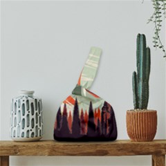 Mountains Japanese Wrist Knot Bag