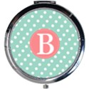 Dot Pattern Initial Mini Round Mirror View1