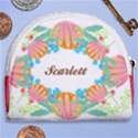 Personalized Floral Name Any Text Horseshoe Style Canvas Pouch View2