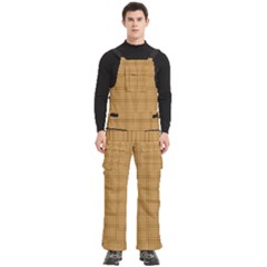 Autumn Fall Plaid Tartan 1 Men s Side Zip Front Pouch Ski And Snowboard Bib Pants	