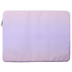 Pale Pink To Pale Violet Bilinear Gradient 17  Vertical Laptop Sleeve Case With Pocket