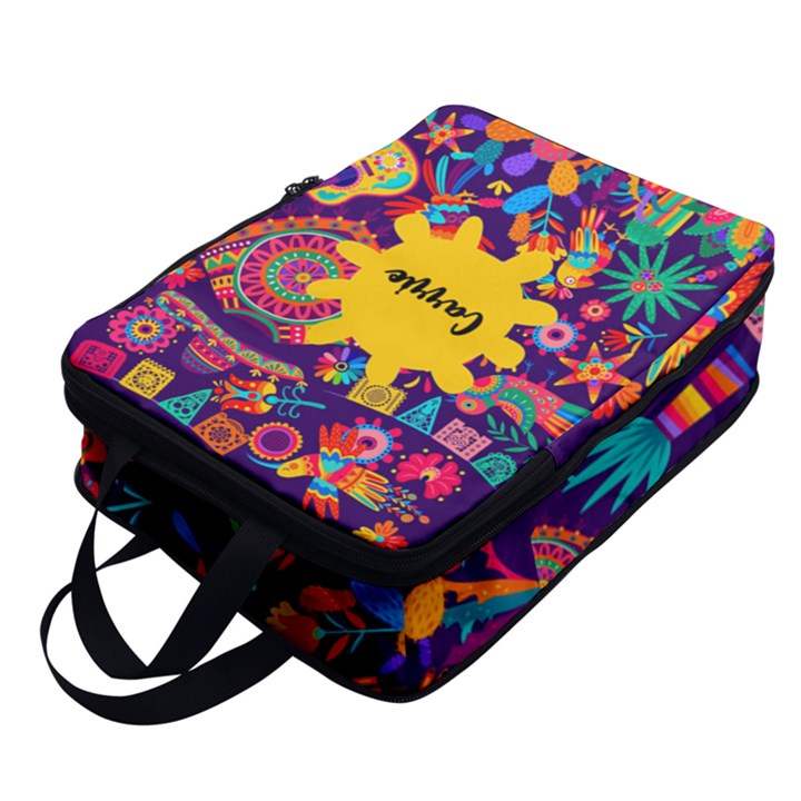 Custom Colorful Illustration Name Any Text Full Print Foldable Shoe Storage Bag