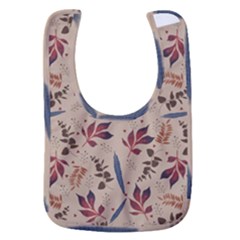 Leaves Pattern Teal Seamless Fall Baby Bib