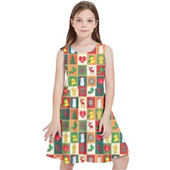 Template Christmas Pattern Kids  Skater Dress