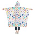 Personalized Name Rainy Pattern Kids  Hooded Rain Ponchos View2