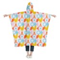 Personalized Name Geometric Patterns Kids  Hooded Rain Ponchos View2