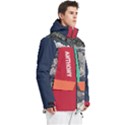 Custom Mix Color Any Text Name Men s Multi Pockets Zip Ski and Snowboard Waterproof Breathable Jacket View3