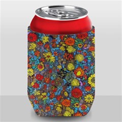 Mid Century Retro Floral 1970s 1960s Pattern 56 Can Holder