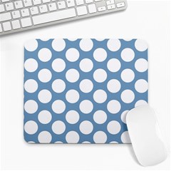 Blue Polkadot Large Mouse Pad (rectangle)