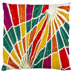 Multicolored Vibrations Large Cushion Case (single Sided) 