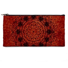 Grunge Style Geometric Mandala Pencil Case