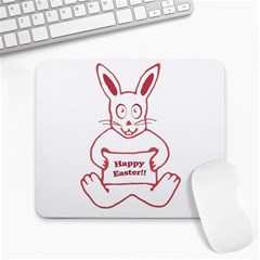 Cute Bunny Happy Easter Drawing I Large Mouse Pad (rectangle)