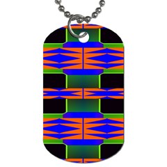 Distorted Shapes Pattern Dog Tag (one Side)