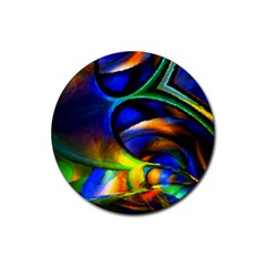 Light Texture Abstract Background Rubber Coaster (round) 
