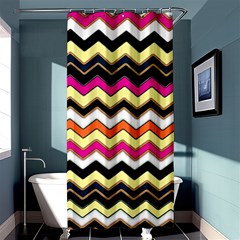 Colorful Chevron Pattern Stripes Shower Curtain 36  X 72  (stall) 