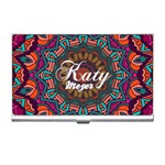 pattern tribal blue pink Business Card Holder Front