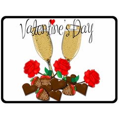 Valentine s Day Romantic Design Fleece Blanket (large) 