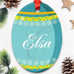 Easter Egg Hunter Oval Ornament