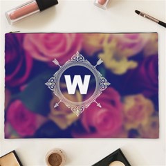 Vintage Monogram Flower Vintage Monogram Flower Cosmetic Bag (xxl) 